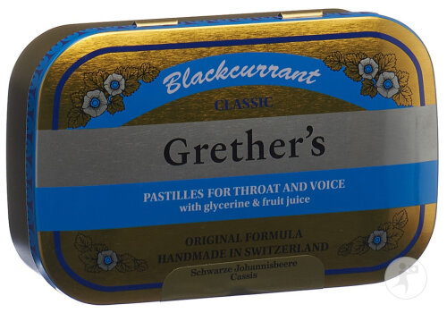 Grethers Blackcurrant Pastilles Boite 110g
