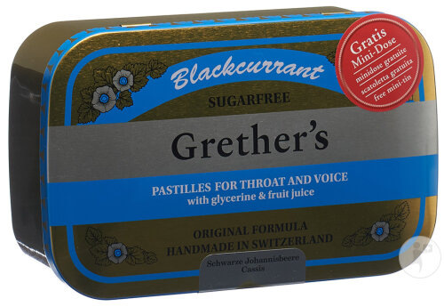 Grethers Blackcurrant Sans Sucre Boite 440g