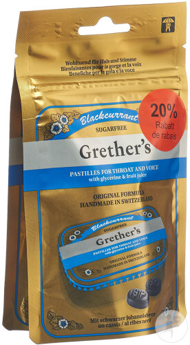 Grethers Blackcurrant Sans Sucre Sachets 2x110g