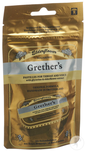 Grethers Fleur De Sureau Pastilles Sans Sucre Sachet 110g