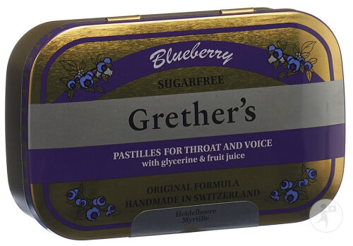 Grethers Myrtille Pastilles Sans Sucre 110g