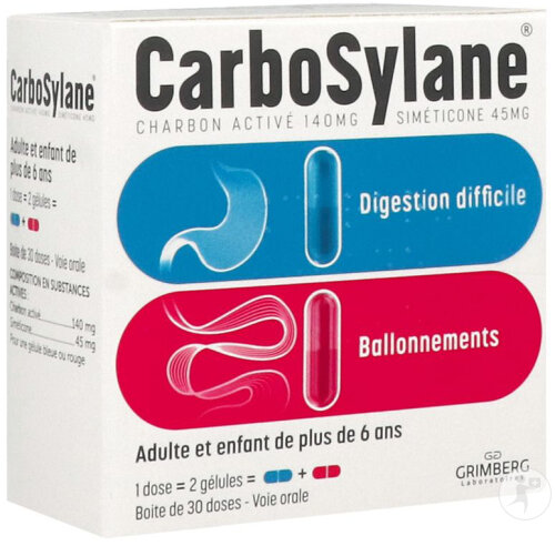 Grimberg CarboSylane Ballonnements 30 Gélules