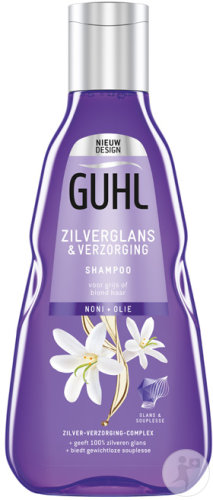 Guhl Éclat Argenté & Soin Shampoing Noni Et Huile Cheveux Gris Ou Blonds Flacon 250ml