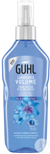 Guhl Volume Longue Durée Föhn-Active Stlying Spray Lotus Bleu Cheveux Fins Et Ternes Flacon 125ml