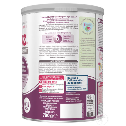Guigoz Expert Digest+ Lait Poudre 0-12 Mois 780g-4