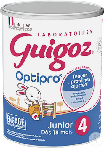 Guigoz Optipro Junior 4 Lait En Poudre Dès 18 Mois Pot 900g