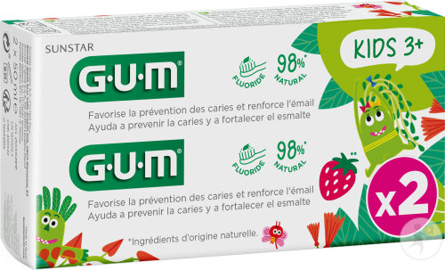 Gum Dentifrice Enfants 3+ 2x50ml