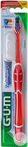 Gum Brosse A Dents Technique+ Souple Compacte 1 Pièce (491)
