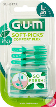 Gum Soft Picks Comfort Flex Minty Taille L 40 Pièces