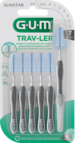 Gum Trav-Ler Brossette Interdentaire 2,6mm 6 Pièces (1619)