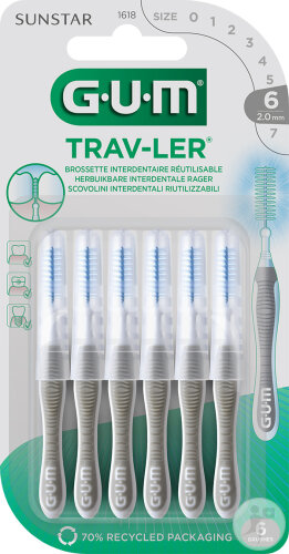 Gum Trav-Ler Brossette Interdentaire 2mm 6 Pièces (1618)