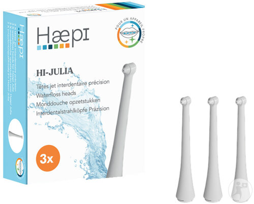 Haepi HI-Julia Têtes de Jet interdentaire Recharges 3 Pièces