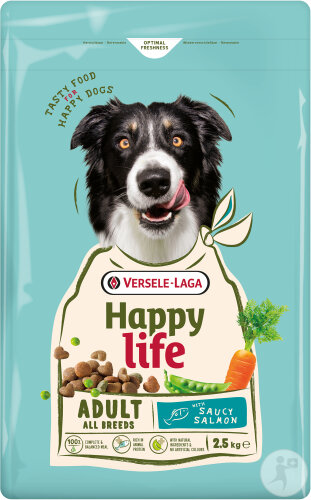 Happy Life Adult Chiens Toutes Races Au Saumon 2,5kg