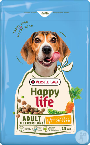 Happy Life Adult Light Chiens Toutes Races Au Poulet 2,5kg