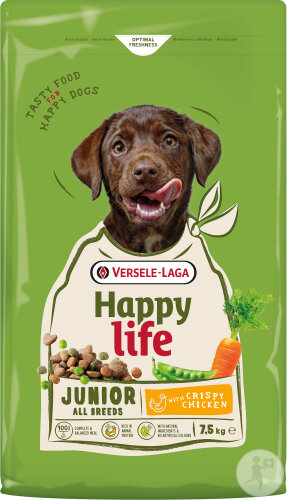 Happy Life Junior Chiots Toutes Races Au Poulet 7,5kg
