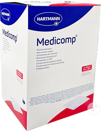 Hartmann Medicomp Compresse Stérile En Non-Tissé 10x10cm Boîte 30x5 Pièces