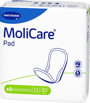 Hartmann MoliCare Pad 2 Gouttes Vert 30 Pièces