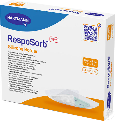 Hartmann RespoSorb Silicone Border 8x8cm Pièces 3