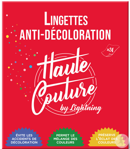 Haute Couture Lingettes Anti Décoloration 24 Lingettes