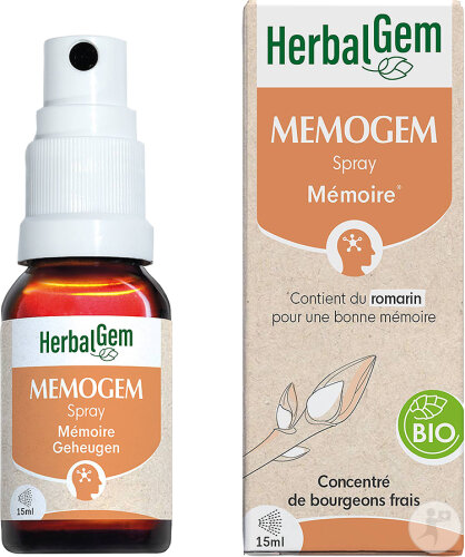 Herbalgem Complexe Mémoire Memogem GC10 Bio Spray Flacon 15ml