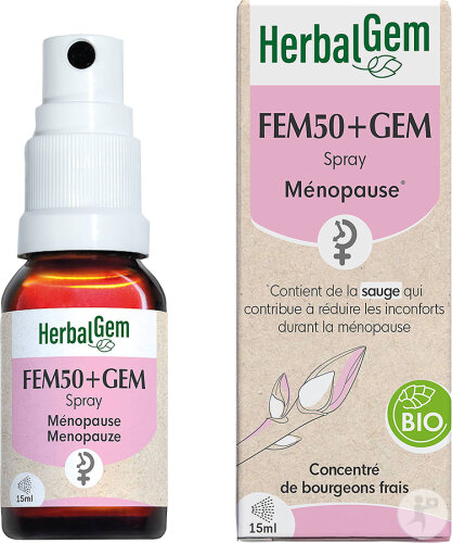 Herbalgem Complexes De Gemmothérapie Fem50+ Bio Spray GC22 Flacon 15 ml