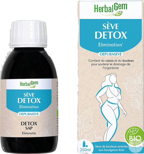 Herbalgem Depurasève Détox Sève De Bouleau Fraîche Drainage De L'Organisme Bio 250ml