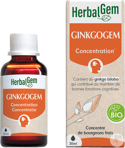 Herbalgem Ginkgogem GC08 Complexe Intégré De Ginkgo Biloba Bio Flacon 30ml