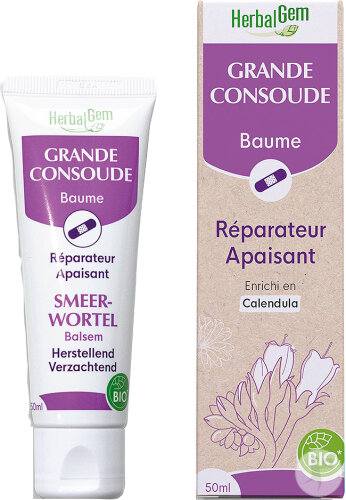 Herbalgem Grande Consoude Baume Réparateur Apaisant Peau Irritée Bio Tube 50ml