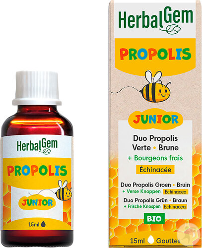 Herbalgem Propolis Concentrée Junior Gouttes Bio Gorge 15ml