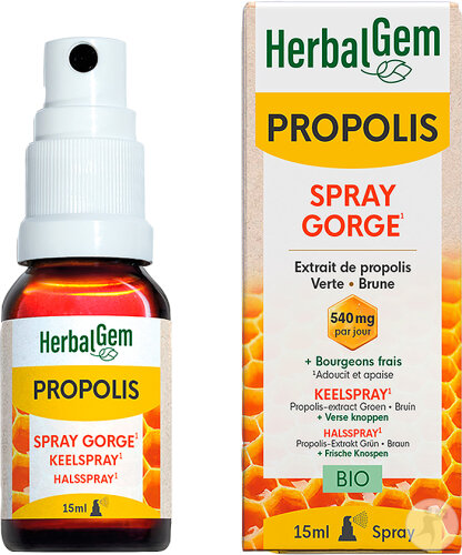 Herbalgem Propolis Concentrée Large Spectre Spray Bio Gorge 15ml
