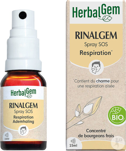 Herbalgem Rinalgem Bio Spray SOS Respiration Flacon 15ml