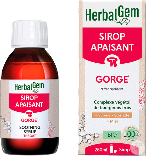 Herbalgem Sirop Des Refroidissements Gorge Bio 250ml