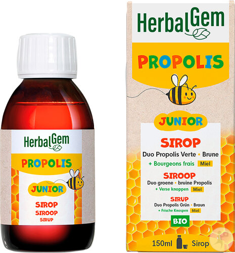 Herbalgem Sirop Propolis Immunité Respiration Junior Bio Flacon 150ml