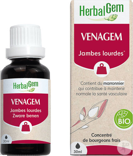 Herbalgem Venagem GC17 Complexe Jambes Lourdes Bio Flacon 30ml