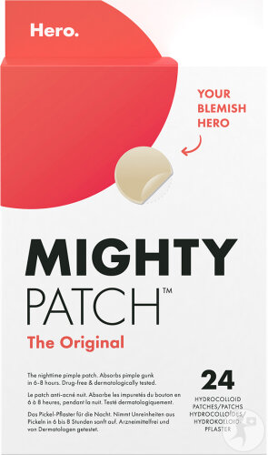 Hero Mighty Patch The Original Patchs Hydrocolloïdaux Pour L'Acné 24 Pièces