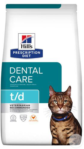 Hill's Pet Nutrition Prescription Diet Dental Care T/D  Aliment Chat Au Poulet 3kg