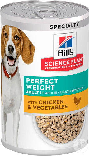 Hill's Pet Nutrition Science Plan Canine Adult Perfect Weight Chicken & Vegetables 363gx12
