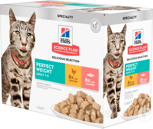 Hill's Science Plan Perfect Weight Feline Adult 1-6 Multipack 2x6x85g