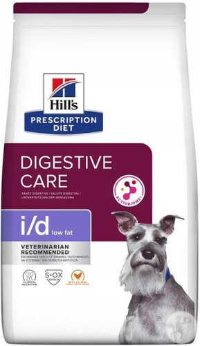 Hill's Prescription Diet Digestive Care I/D Low Fat Aliment Au Poulet Pour Chien Sachet 12kg