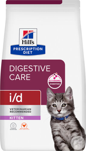 Hill’s Prescription Diet i/d Digestive Care Croquettes Pour Chaton Au Poulet 1,5kg