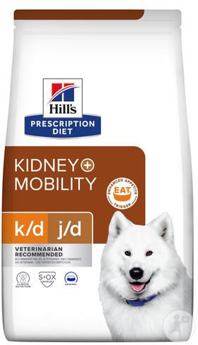 Hill's Pet Nutrition Prescription Diet K/D J/D Kidney + Mobility Aliment Chien Original 4kg