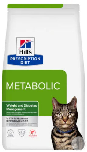 Hill's Prescription Diet Metabolic Gestion Du Poids Croquettes Pour Chat Au Saumon Sac 8kg