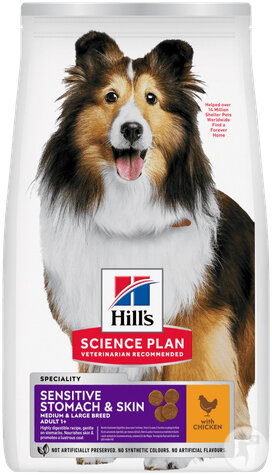 Hill's Science Plan Canine Adult Sensitive Stomach & Skin Medium Chicken 2,5kg