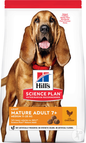 Hill's Science Plan Canine Mature Adulte 7+ Light Vitalité Et Longévité Au Poulet 14kg