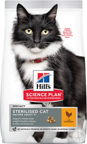Hill's Science Plan Feline Sterilised Cat Mature Adult 7+ Chicken Sachet 3kg