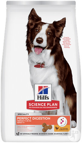 Hill's Science Plan Perfect Digestion Medium Chien Adulte +1 Ans Poulet Et Riz Sachet 14kg