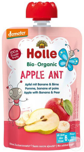 Holle Apple Ant Pouchy Pomme/Banane/Poire 100g