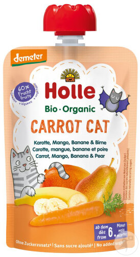 Holle Carrot Cat Pouchy Carotte/Mangue/Banane/Poire 100g