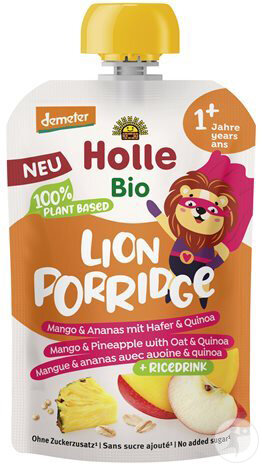 Holle Lion Porridge Pouchy Mangue/Ananas/Avoine/Quinoa 110g