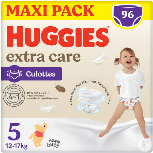 Huggies Extra Care Couches-Culottes Bébé Taille 5 4x24 Pièces